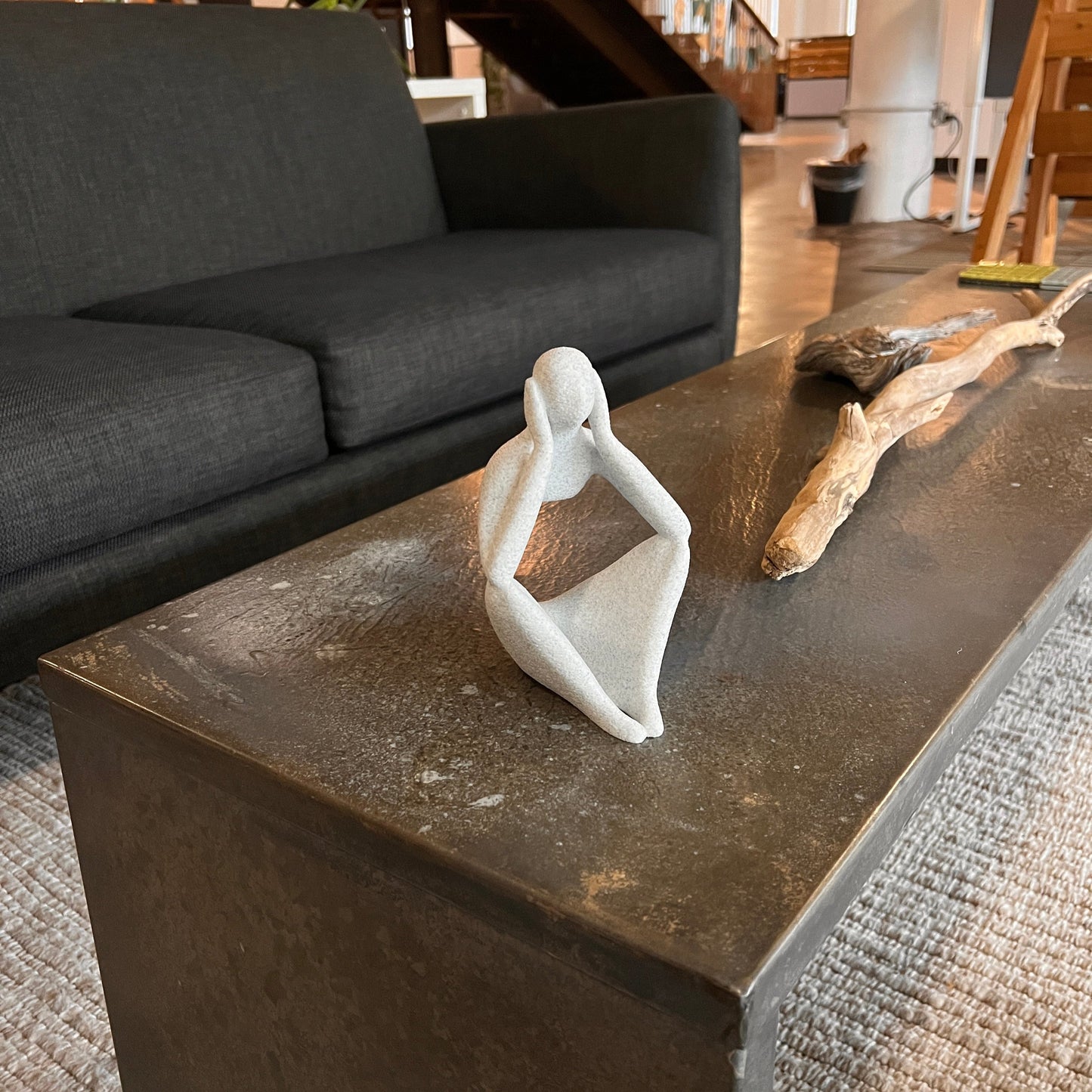 "The Burdened King" Sculpture of Power and Vulnerability Sculpture