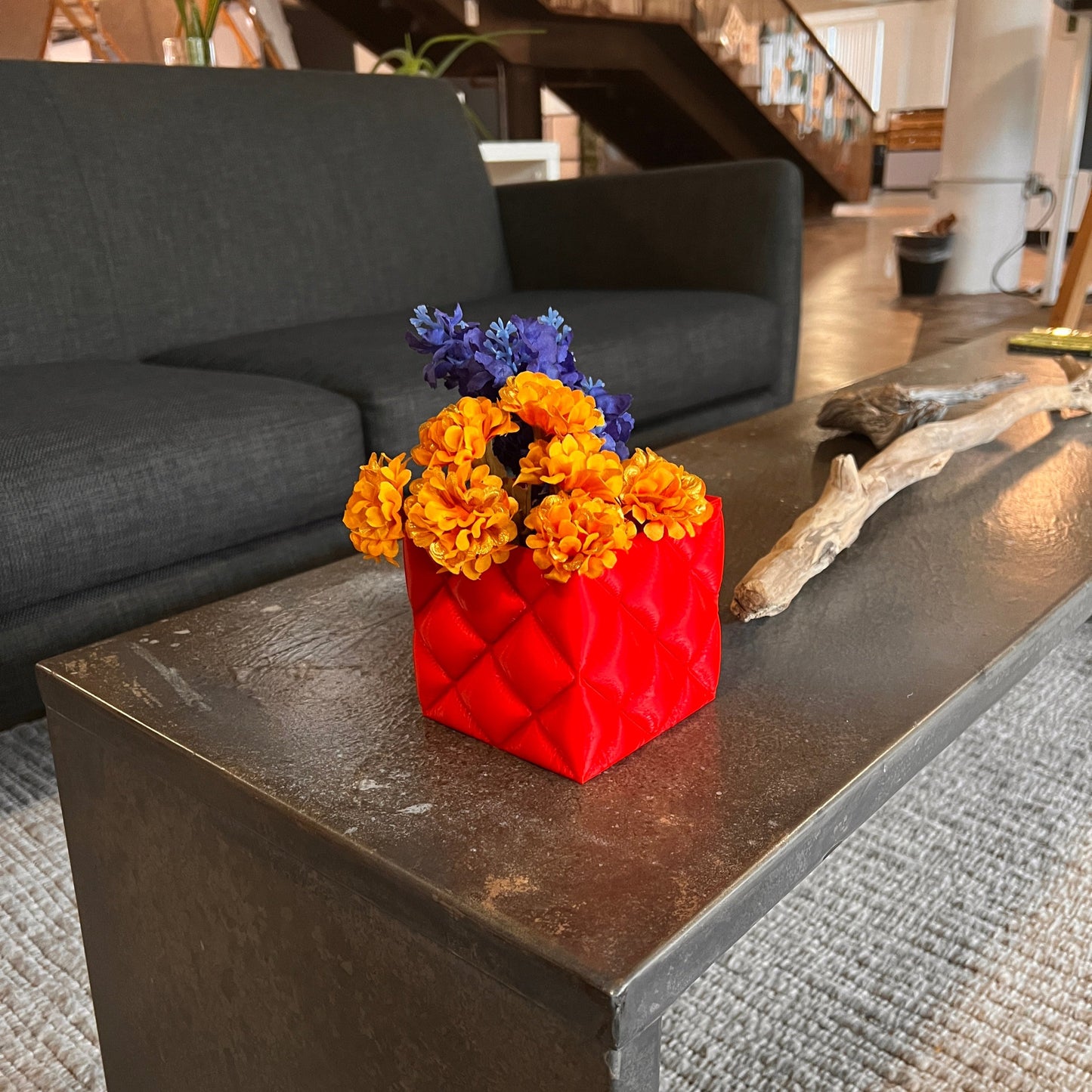 Inflated Diamond Soft Cloth Plant Pot