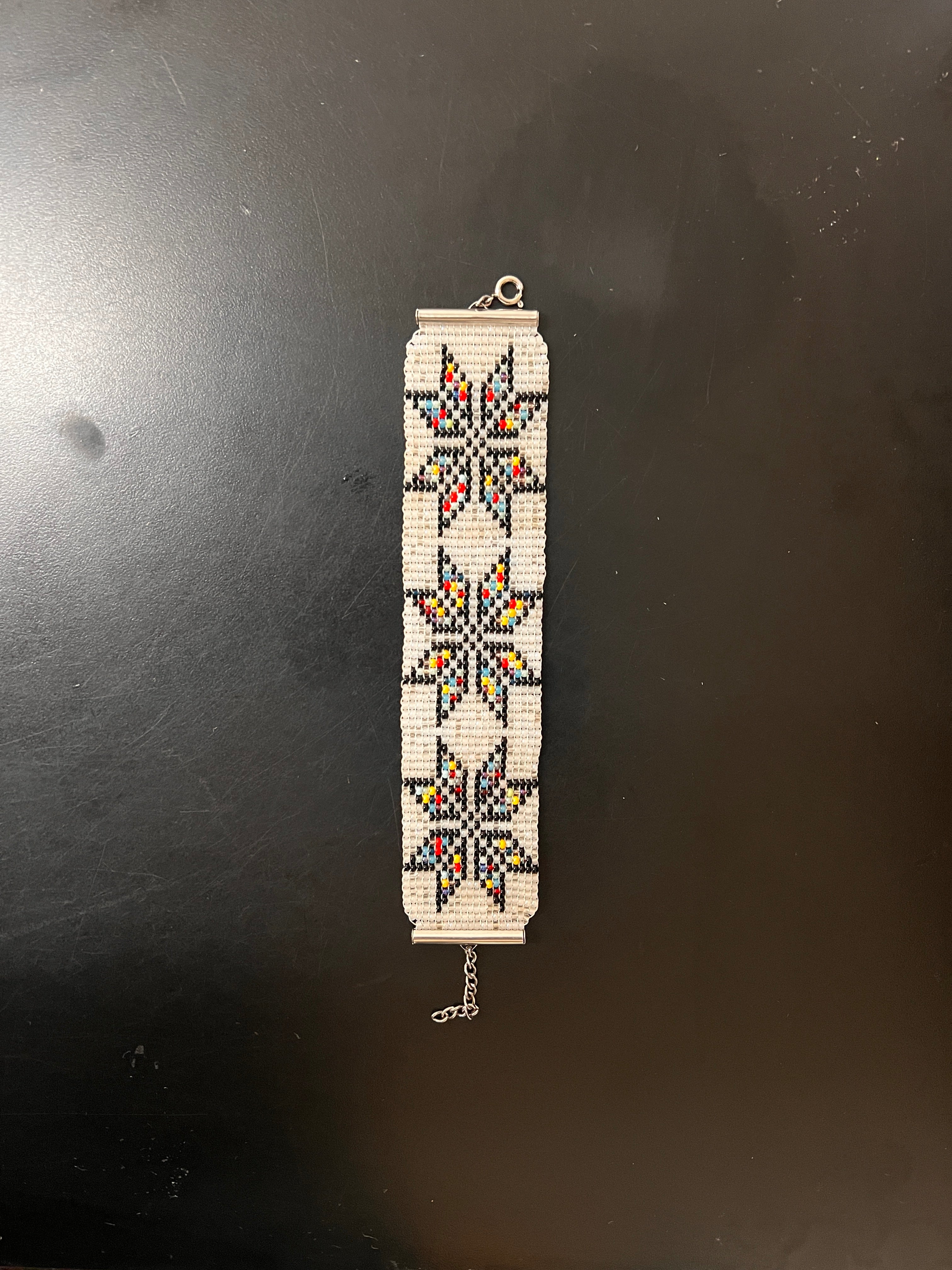 Ivory Geometric Star Beaded Bracelet