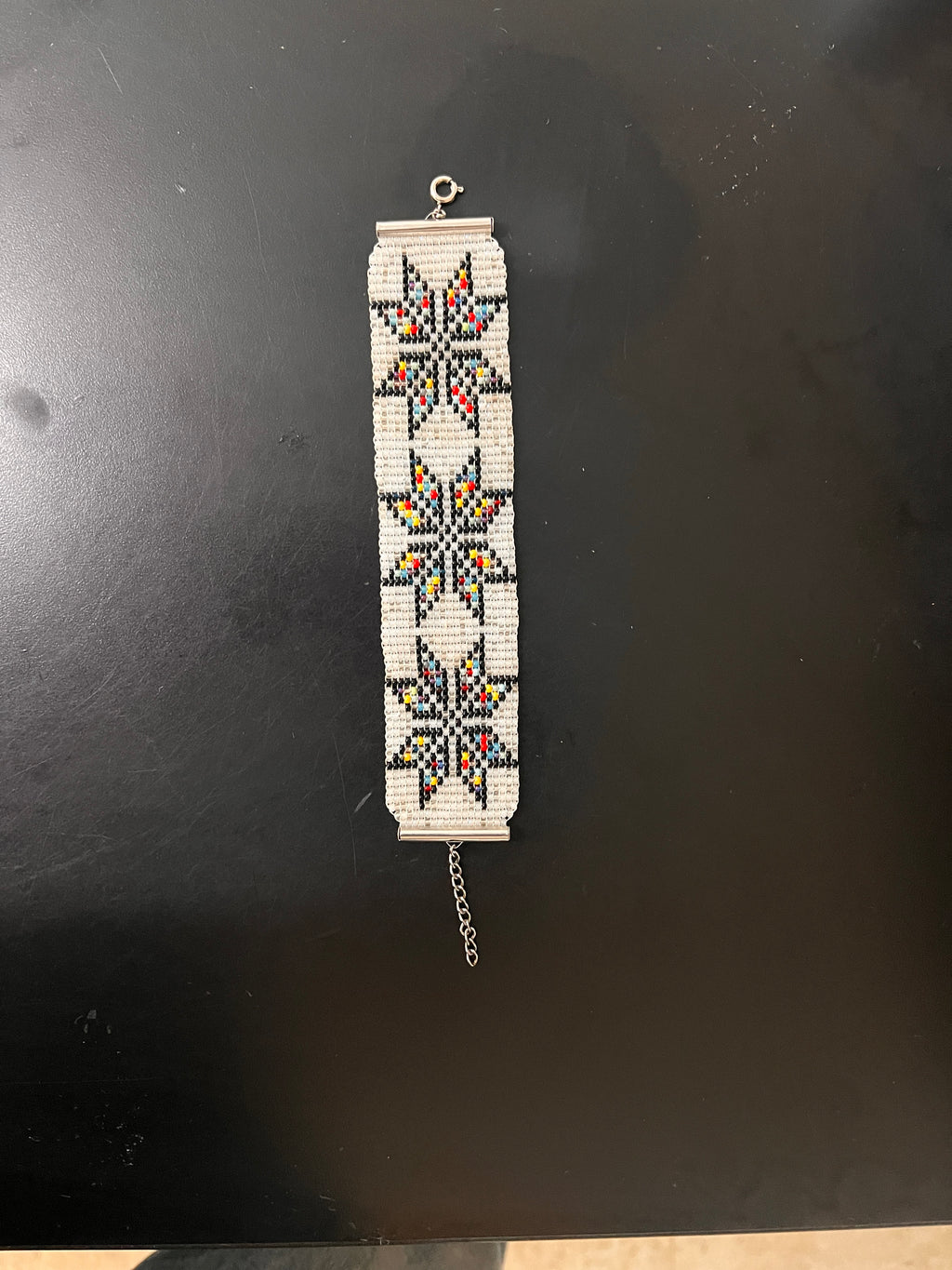 Ivory Geometric Star Beaded Bracelet