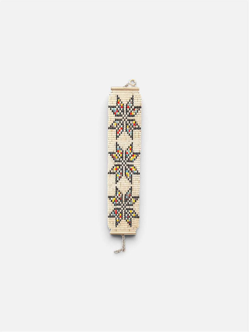 Ivory Geometric Star Beaded Bracelet