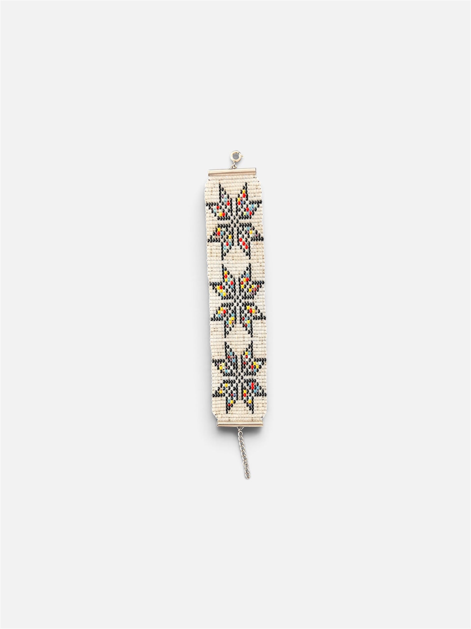 Ivory Geometric Star Beaded Bracelet