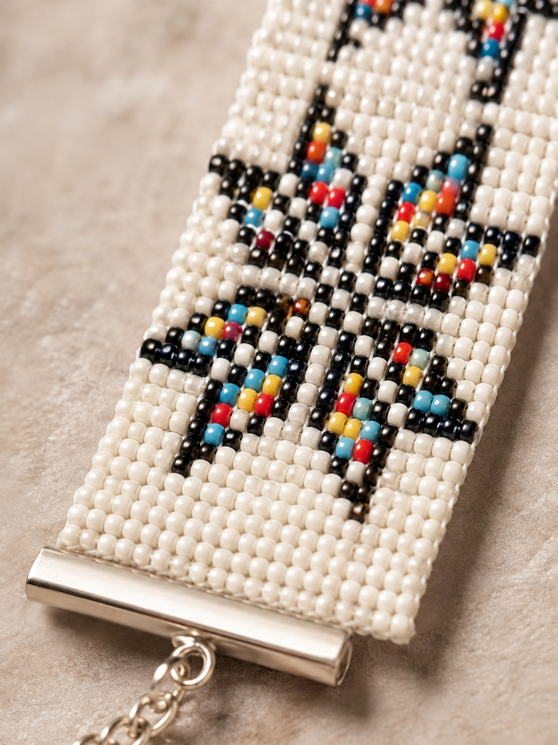 Ivory Geometric Star Beaded Bracelet