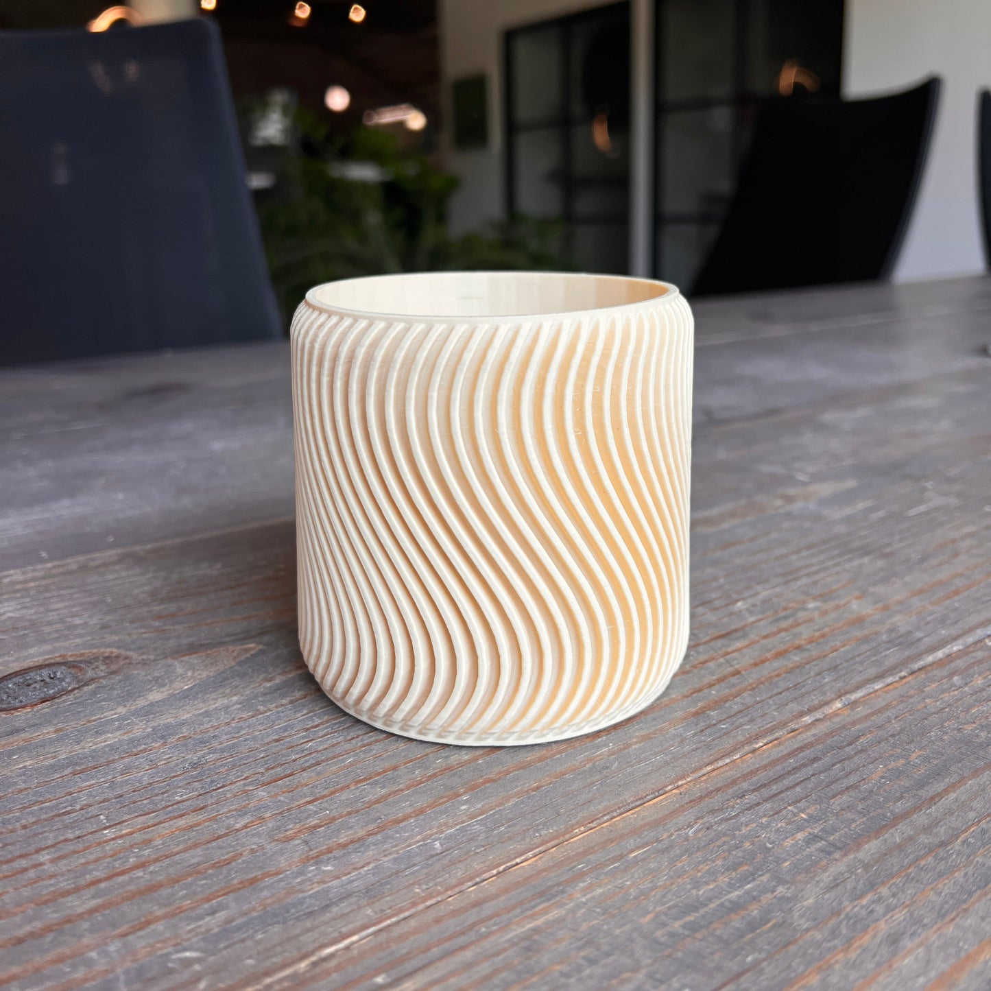 Rippled Plant Pot