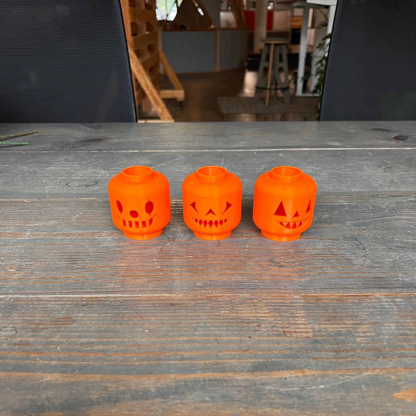 Halloween Tealight Jack-O'-Lanterns (Set of Three)